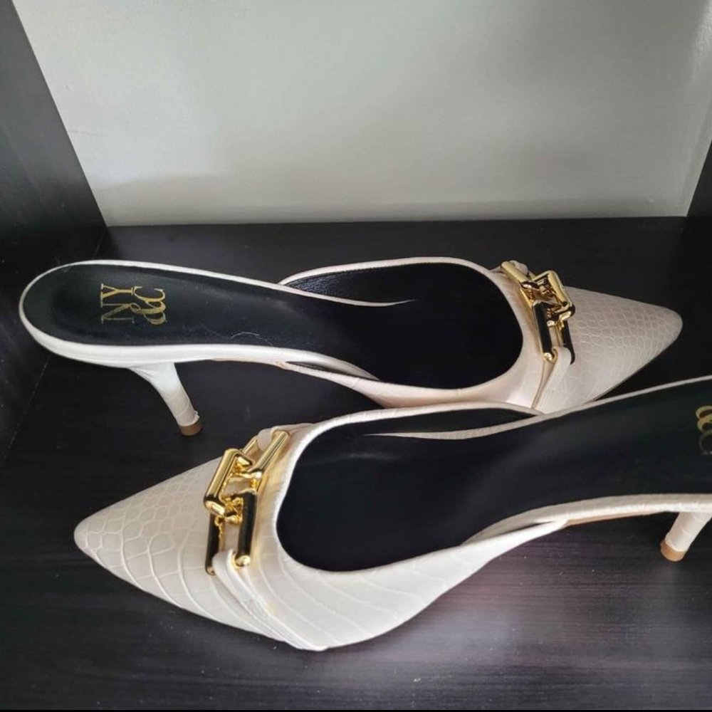 New York & Company Women's Kyra Heel Mules Women's Shoes - Hot 🔥